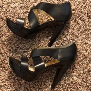 Black platform heels